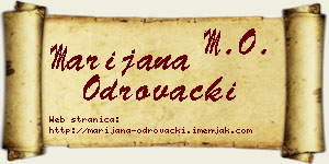 Marijana Odrovački vizit kartica